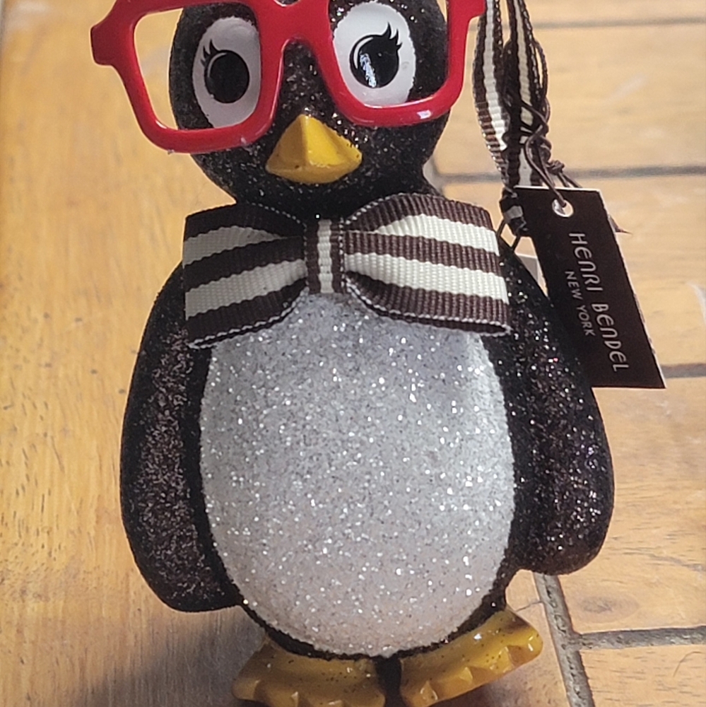 Henri bendel Penguin Christmas ornament